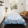 thumbnail image 4 of Blue Polka Dot Large Tapestry for Bedroom Wall Hanging Tapestry, Modern Art Abstract Watercolor Dot Ceiling Backdrop Tapestries Poster Blanket Wall Decor for Teens Room Living Room Dorm 100" x 59", 4 of 8