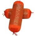 thumbnail image 2 of Stylo Culture Ethnic Polydupion Cylindrical Elephant Bolster Cases Pillow Covers Orange Jacquard Brocade Border Large Settee Cylinder Cushion Covers (Set of 2) | 30x15 Inches (76x38 cm), 2 of 5