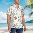 thumbnail image 2 of Lsque Fall Rabbit pattern Hawaiian Shirt for Men, Unisex Summer Beach Casual Short Sleeve Button Down Shirts-X-Large, 2 of 8