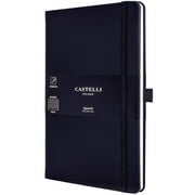 Castelli QC625-635 Aquarela A5 Notebook, Ruled, Black Sepia