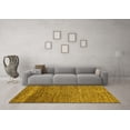 thumbnail image 3 of Ahgly Company Machine Washable Indoor Rectangle Abstract Yellow Modern Area Rugs, 7' x 9', 3 of 4