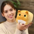 thumbnail image 3 of Cartoon Plush Toy Stuffed Animals Square Doll Yellow Cat, 3 of 5