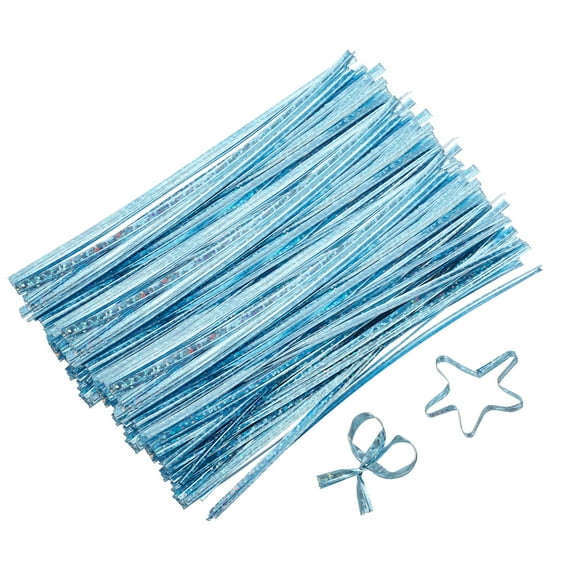 Uxcell 6" Twist Ties, Metallic Twist Ties, 500 Pack, Shiny Blue