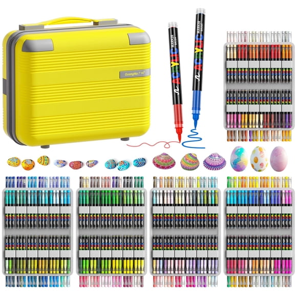 Marcadores de pintura acrílica DICEKOO 360 colores con punta de pincel suave
