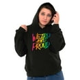 thumbnail image 3 of Weird Proud LGBTQ Pride Funny Cool Unisex Plus Fleece Graphic Hoodie Brisco Brands 4X, 3 of 5