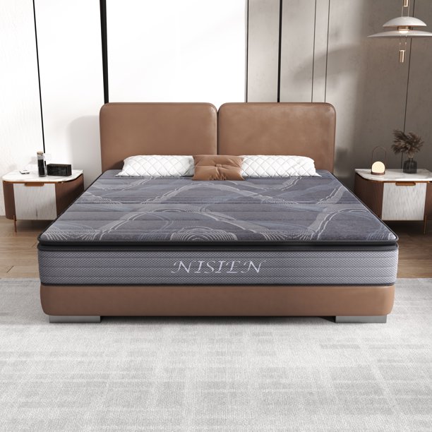 Full mattress in a box,NISIEN 10 Inch Hybrid Mattress, Gel Memory Foam