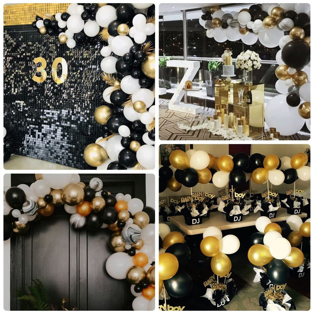 YANSION Birthday Decorations for Men 47Pcs Black White Balloon Garland Kit  Set Theme Party Decors Supplies for Him Fathers Boys Women with Happy  Birthday Banner Wedding 21st 25th 30th 40th 50th 60th 