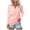 Light Pink, variant on Womens Shirts Tops Solid Color Long Sleeve Lapel V Neck Plain Tees Blouses Green M