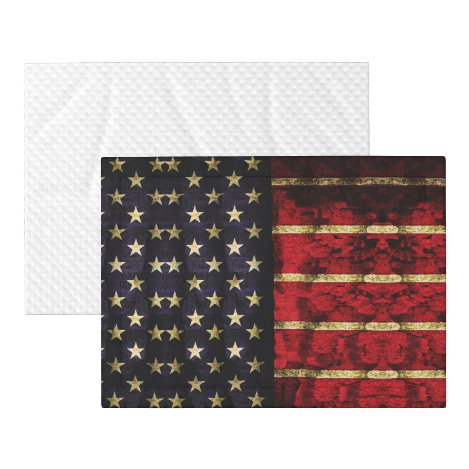 Flannel Throw Dog Blanket Us Flag Soft Warm Print Pet Blankets for Small Dog Cat Puppy