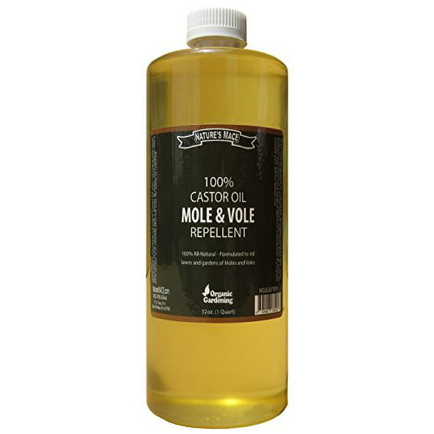 Nature's Mace Mole Repellent 100% Castor Oil-32oz Concentrate - Walmart.com