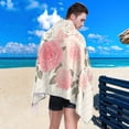 thumbnail image 5 of Pink Roses Beach Towel 30" x 60", Quick Dry Bath Towel Super Absorbent Lightweight Travel Towel for Beach Yoga Swim Sport Camping Holiday, 5 of 7