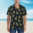 thumbnail image 4 of Easygdp Avocado Men's Hawaiian Shirts Print Lapel Short Sleeve for Beach, vacation, party, casual occasions - 3X-Large, 4 of 9