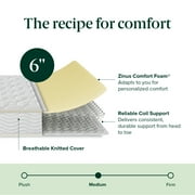 Zinus 6 Core Comfort Tight Top Bonnell Innerspring Mattress, Twin