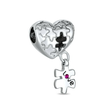 Autism Awareness Charm - 0.74 Inch Stainless Steel Pendant For Jewelry Making