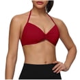 thumbnail image 2 of Bixock Sports Bras for Women Solid Color Neck Style Fast Drying Breathable Fabric Removable Padding Adjustable Straps Support for Fitness Exercise Bra, 2 of 5