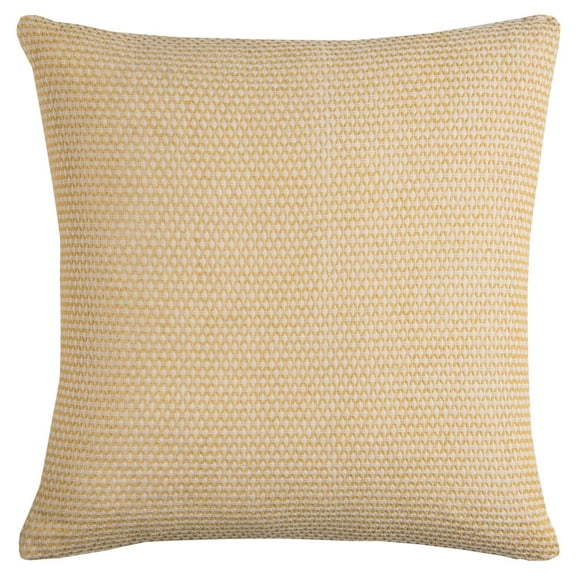 Rizzy Home Geometric 22" x 22" Poly Pillow with Cotton Cover-Yellow Ivory