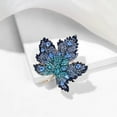 thumbnail image 4 of Eosunjian Women Brooch Maple Leaf Shape Rhinestone Anti-slip Wear-resistant Suit Coat Collar Hat Scarf Decoration Clothes Pin Prom Party Garment Jewelry Green, 4 of 13