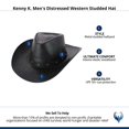 thumbnail image 6 of Kenny K.  Distressed Western Studded Hat (Men), 6 of 6