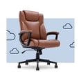 thumbnail image 3 of Serta Connor Executive Office Chair Cognac Bonded Leather, 3 of 8