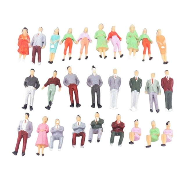 27 figuras en miniatura a escala 1:50, accesorios decorativos para dioramas y maquetas de escenas en miniatura, artículos de colección.