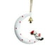 thumbnail image 2 of Christmas Tree Ornament Crescent Hanging Decoration With Santa Or Deer Cute Holiday Decor For Xmas Tree 3 Unique Styles Available, 2 of 6