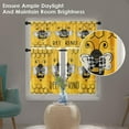 thumbnail image 3 of Cute Bees Kitchen Curtains Yellow Window Curtains Valance and Tier Set 36 Inch, Abstract Beehive Honeycomb Rod Pocket Short Tier Curtain, Summer Small Curtains for Kitchen Decor, 3 of 6
