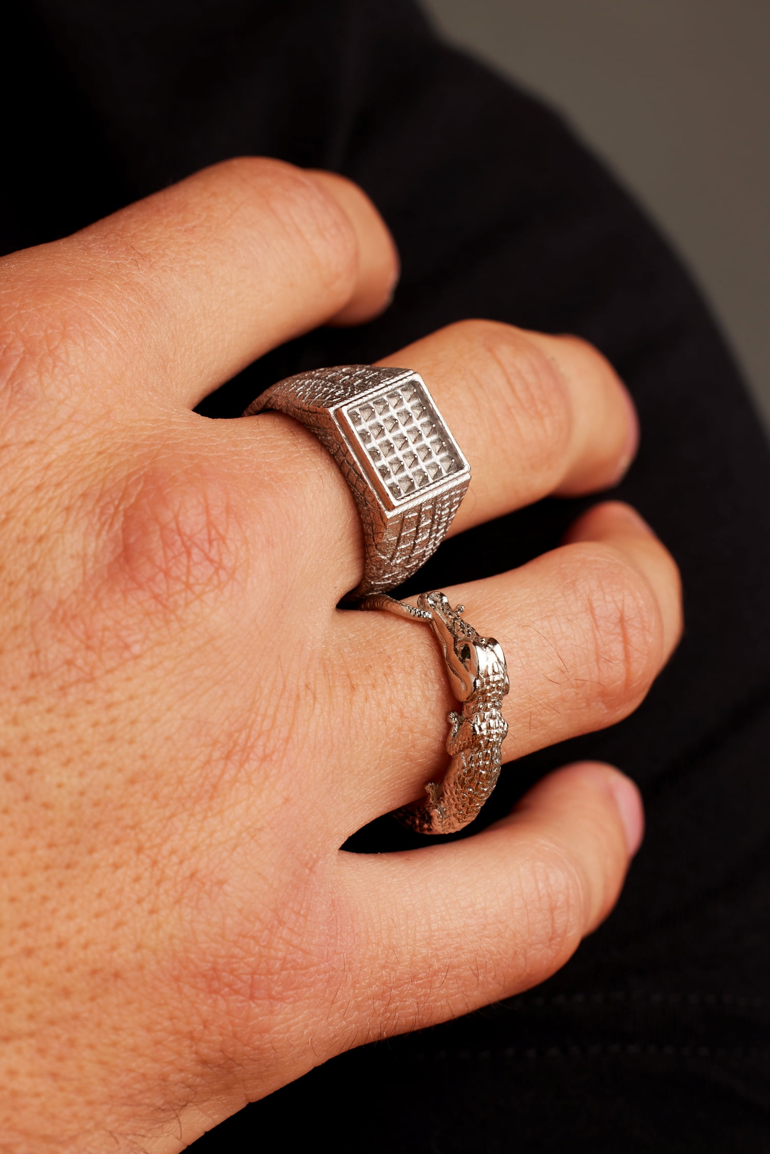 Bella by Thorne Crusher Adult Ring, Silver- 8, (Unisex)