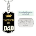 thumbnail image 2 of Tortoiseshell Cat Dad King Keychain Stainless Steel or 18k Gold, 2 of 10
