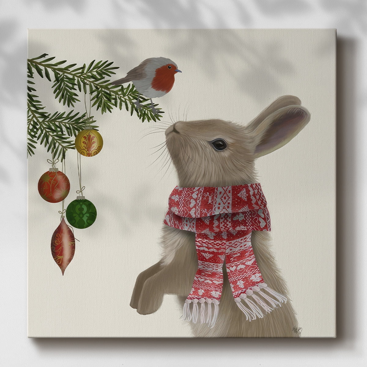 Rabbit and Robin- Gallery Wrapped Canvas