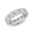 thumbnail image 3 of Baguette & Round Shape Lab Grown Diamond Jordan Eternity Ring For Women | 6 Carat IGI Certified 14K White Gold | FG-VS Quality Friendly Diamonds Eternity Ring Size 7.5, 3 of 4