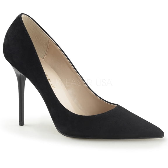4" Pointed-Toe Pump - Blk Suede, 16