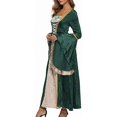 thumbnail image 5 of Renaissance Dress for Women, Medieval Lace Up Maxi Gown, Cosplay Costume for Halloween and Ren Faire, 5 of 7