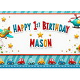 thumbnail image 4 of Yatrandify Airplane Themed Happy Birthday Banner Colorful Transportation Decoration Kids Party Banner for First Birthday Party Celebration Photo Prop Indoor Decoration, 4 of 7