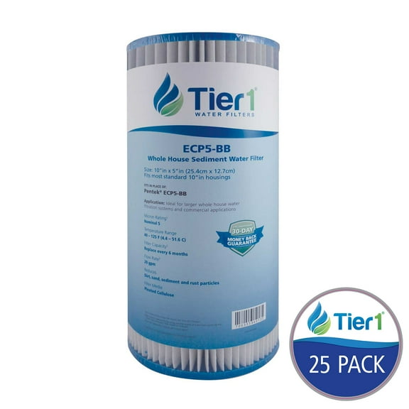 10 x 4.5 Inch Pleated Polyester Sediment Water Filter 25-Pack