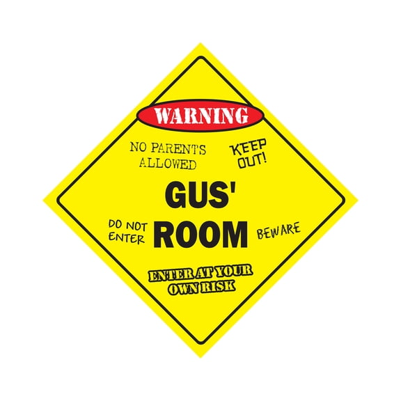SignMission X-Gus Room 12 x 12 in. Crossing Zone Xing Room Sign - Gus