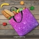 thumbnail image 5 of Balery Pink Purple Glitter Bolsa de Mano para Mujeres con Cremallera, Bolsa de Gimnasio con Compartimentos, Bolsa para Laptop, Bolsa para Trabajo, 5 of 7