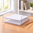 thumbnail image 2 of Pen+Gear Stackable Document Tray, Clear, 12.68” x 9.37” x 1.96”, 2 of 8