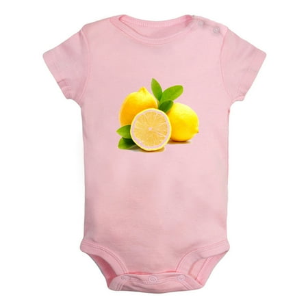 

Fruit Lemon Image Print Rompers For Babies Newborn Baby Unisex Bodysuits Infant Jumpsuits Toddler 0-24 Months Kids One-Piece Oufits (Pink 12-18 Months)