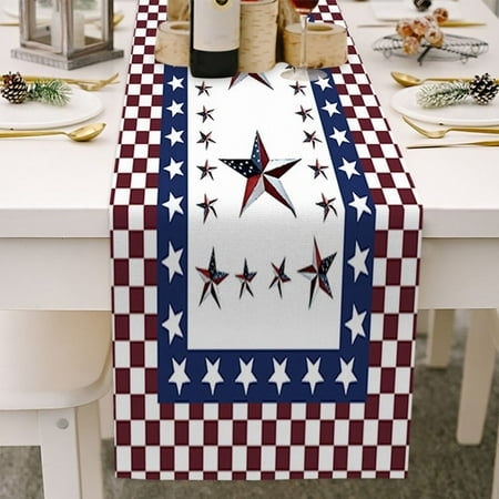 

Spdoo Table Runner for Indoor Outdoor Use Fourth of July Independence Day