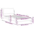 thumbnail image 2 of vidaXL Bed Frame with Headboard Platform Mattress Foundation Bedroom Velvet, 2 of 8