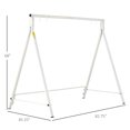 thumbnail image 3 of CoSoTower Metal Porch Swing Stand, Heavy Duty Swing Frame, Hanging Chair Stand Only, 528 Lbs Weight Capacity, for Backyard, Patio, Lawn, Playground, White, 3 of 9
