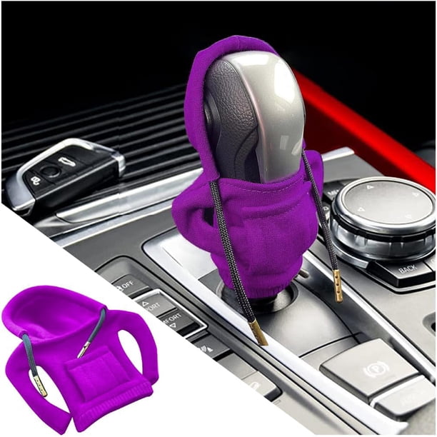 Funda para palanca de cambios de coche, diseño de suéter de moda, linda camisa con capucha, funda decorativa para palanca de cambios de coche, accesorios universales para interior de coche, protector
