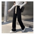 thumbnail image 4 of Pantalones de cintura elástica, pantalones de pierna ancha para mujer, pantalones deportivos de pierna recta, pantalones sueltos casuales, de primera línea, 4 of 9