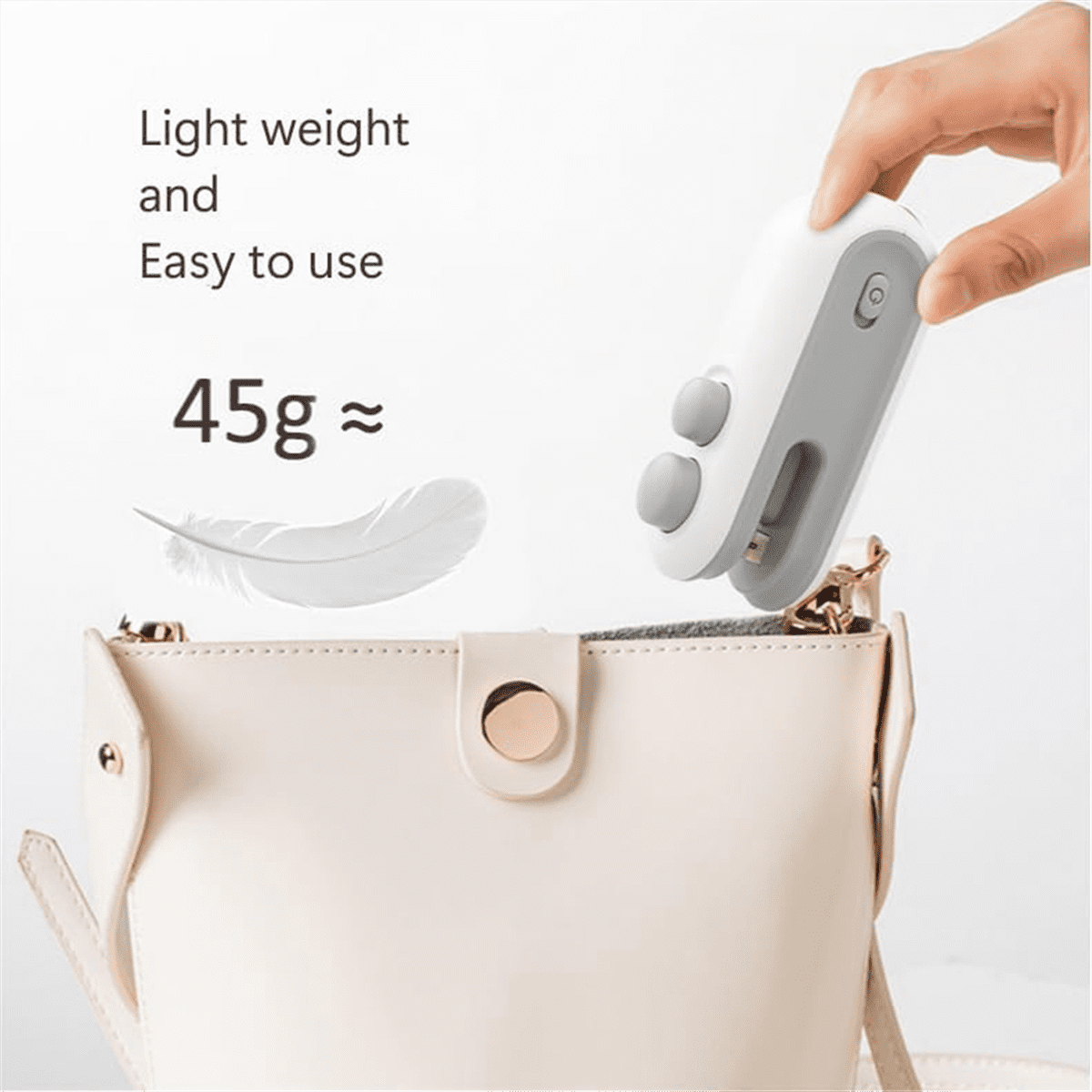 Rechargeable Mini Bag Sealer, 2-In-1 Heat Sealer with Cutter for Chip Bags, Portable Resealer Machine for