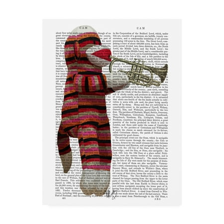 Trademark Fine Art 'Sock Monkey Playing Trumpet' Canvas Art by Fab