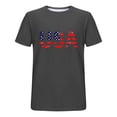 thumbnail image 4 of Mingw T Shirts for Men Men's Independence Day Of the United States Flag Print Top Short Sleeve Round Neck Tee Pullover T Shirt, 4 of 5
