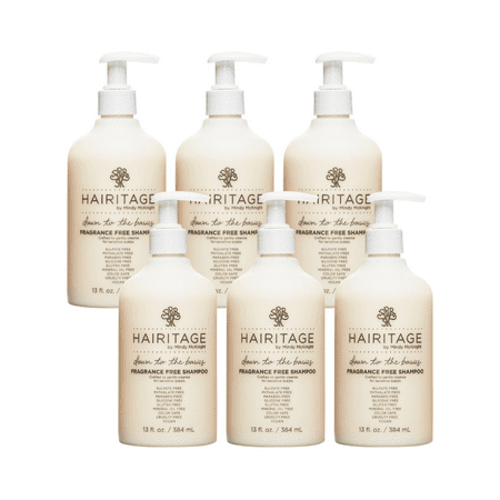 Hairitage Down to the Basics-Fragrance Free Shampoo, 13 fl oz (Pack of 6)