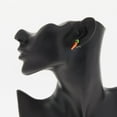 thumbnail image 3 of Betsey Johnson Pink Bunny & Carrot Mismatch Stud Earrings, 3 of 5