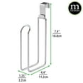 thumbnail image 4 of mDesign Metal Over the Tank Toilet Tissue Paper Roll Holder Dispenser - Chrome, 4 of 4