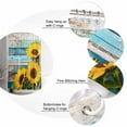 thumbnail image 5 of Shower Curtain Farmhouse Sunflowers Leaves Waterproof Shower Curtain Set with Hooks for Bathroom Showers,Stalls and Bathtubs,54x78In Vintage Blue Wood Grain, 5 of 8